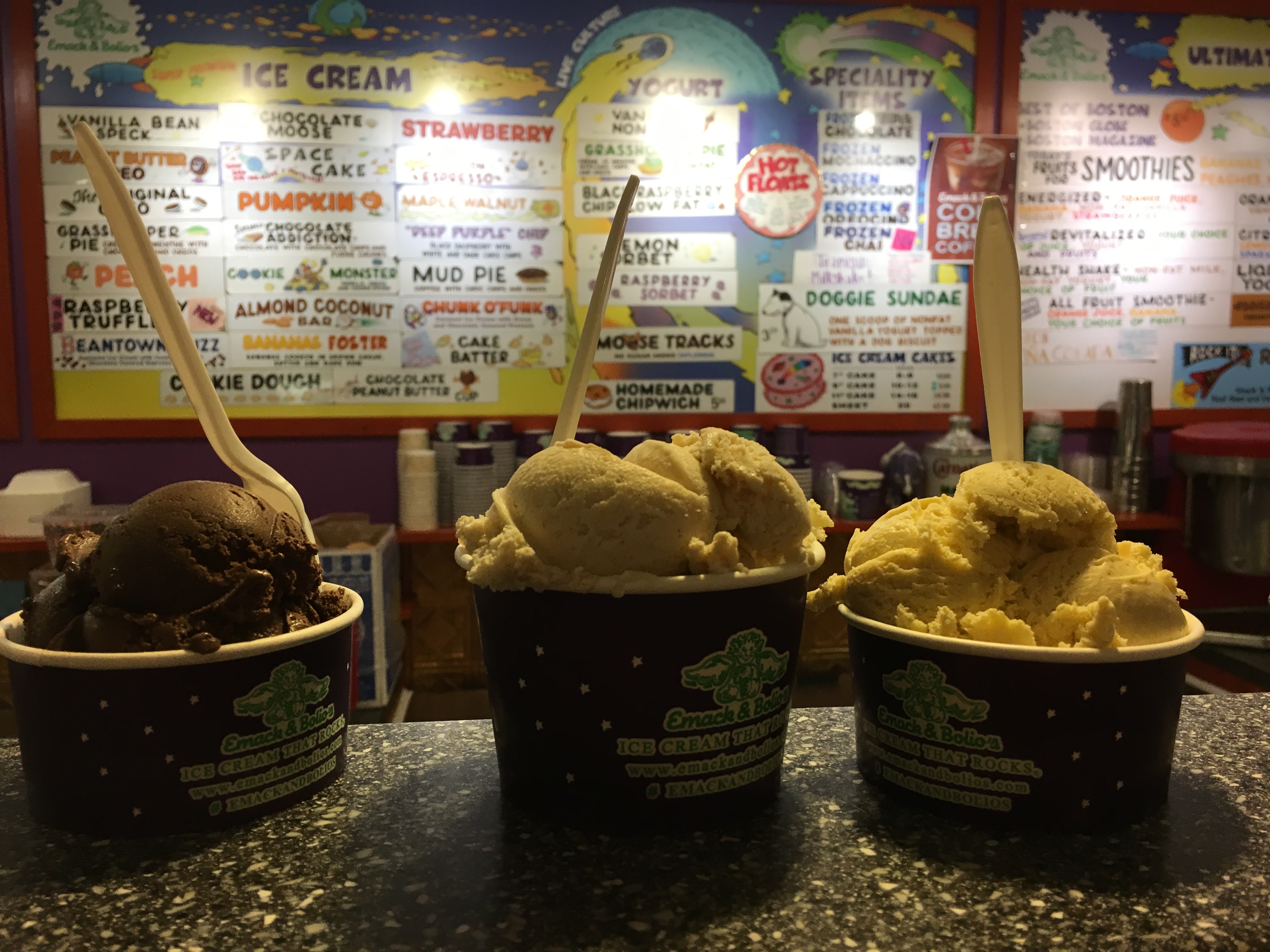 Extra ice cream at Emack & Bolio's, Albany, NY | In Search of a Scoop