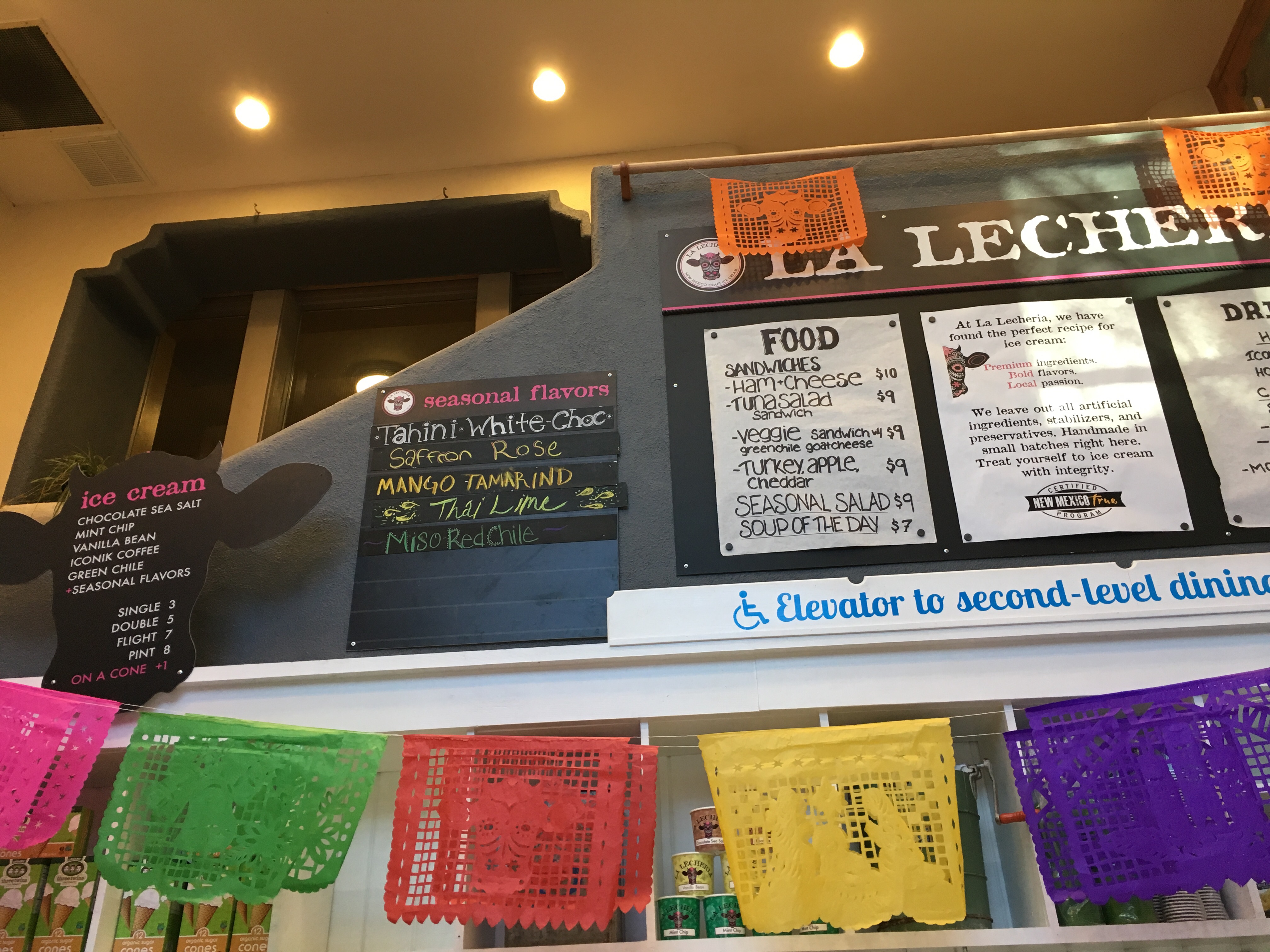 Board at La Lecheria, Santa Fe, NM | In Search of a Scoop